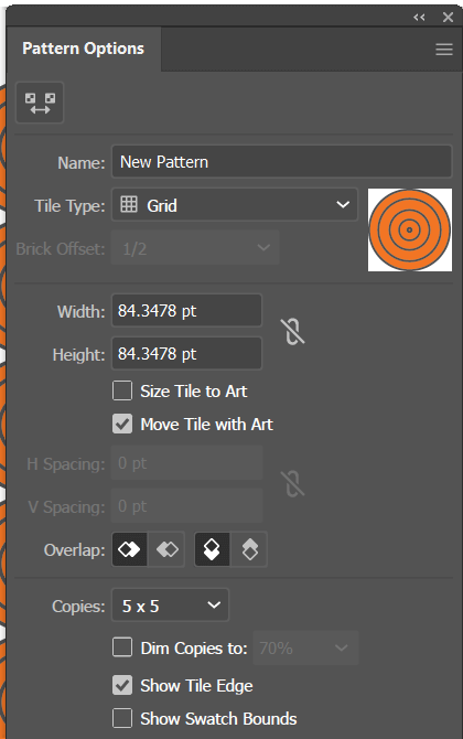custom pattern swatch in adobe Illustrator
